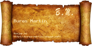 Bures Martin névjegykártya