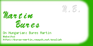 martin bures business card